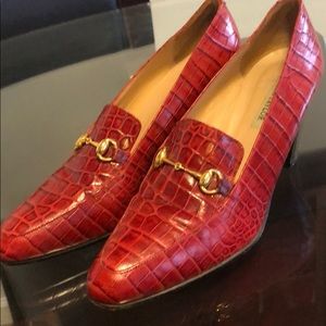 Genuine Leather Ann Taylor Red Shoes